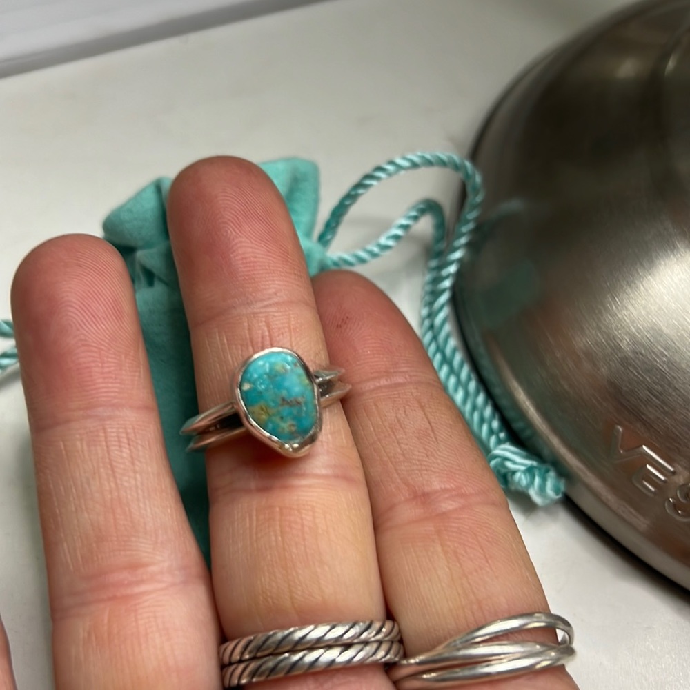 Sterling Silver Turquoise Ring size 9